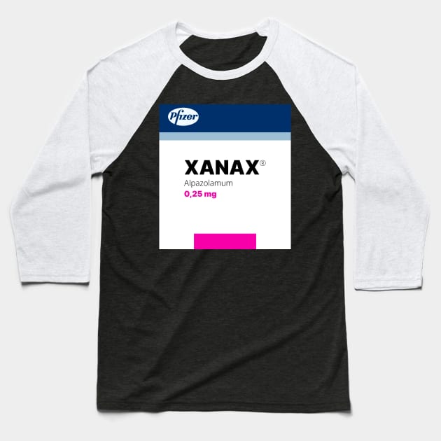 Xanax pils Baseball T-Shirt by lllucifercat